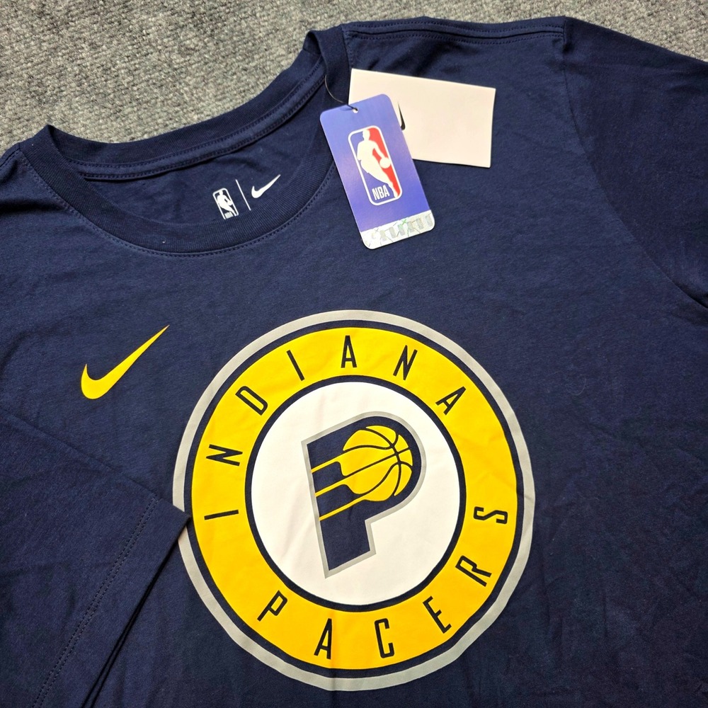 Nike Indiana Pacers NBA Men's XL Navy Blue Logo Graphic T-Shirt X-Large Tee NWT